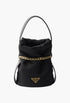Prada Petit Sac Noir Mini Re-Nylon And Nappa Leather Bucket Bag